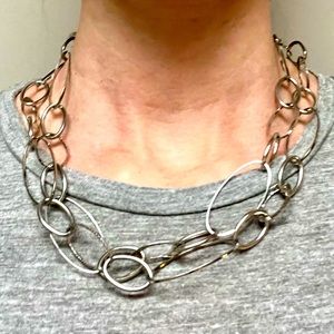 🔵 BOGO Banana Republic Silver Link Necklace